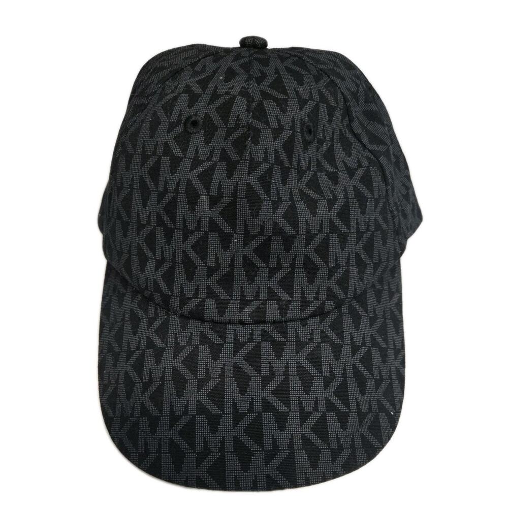 Michael Kors Signature MK Logo Canvas Baseball Cap 1 Size Adjustable New W/Tag